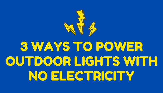 Power Outdoor Lights With No Electricity Power Outdoor Lights With No Electricity